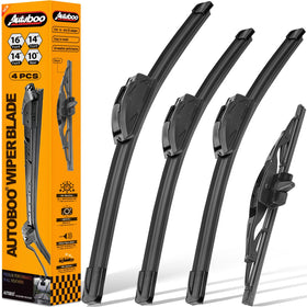 AUTOBOO front packaging showing full four-blade kit and fit details for easy identification