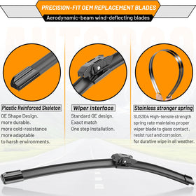 AUTOBOO blade installed on vehicle front improving visibility in wet conditions