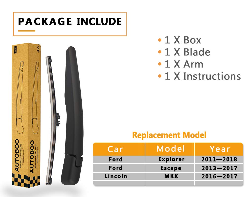 AUTOBOO rear wiper on SUV in rain showing reliable clearing performance in wet weather