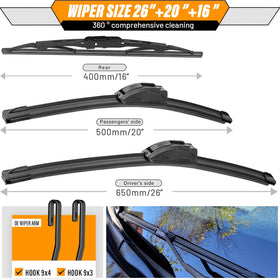 AUTOBOO blades mounted on Dodge Grand Caravan windshield for clear visibility