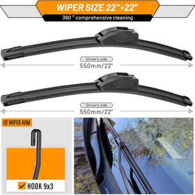 AUTOBOO blades mounted on Ford F150 windshield demonstrating clear visibility