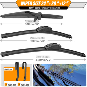 AUTOBOO blades mounted on a 4Runner windshield delivering clear visibility