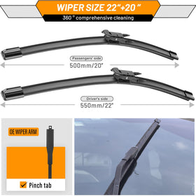 AUTOBOO blade mounted on windshield clearing rain for improved visibility