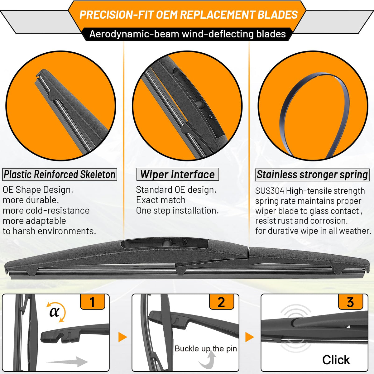AUTOBOO rear blade installed on CRV back window for complete coverage