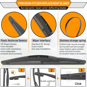 AUTOBOO rear blade installed on CRV back window for complete coverage