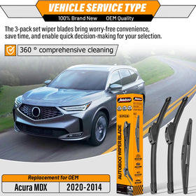 AUTOBOO rear blade pack flatlay illustrating replacement convenience