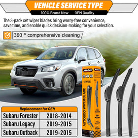 AUTOBOO rear blade package compact replacement and convenience