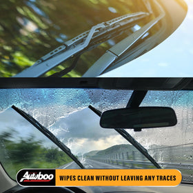 AUTOBOO blades beside ruler showing exact 20-inch sizing