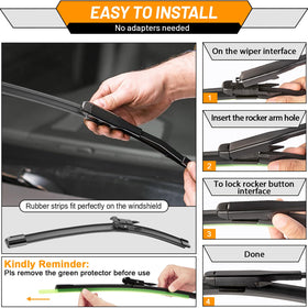 AUTOBOO blades beside ruler showing accurate sizing for easy selection benefit