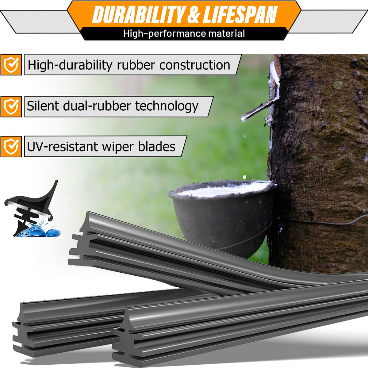 AUTOBOO wiping water on windshield demonstrating improved wet visibility