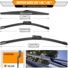 AUTOBOO 16-inch passenger blade side view showing OEM fit and durability