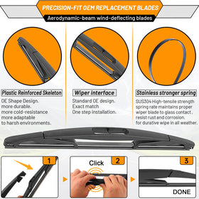 AUTOBOO flexible wiper blade bend demonstrating winter resilience