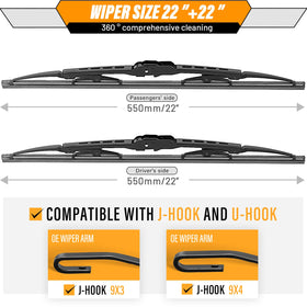 AUTOBOO blade mounted on Dodge Ram windshield for improved visibility benefit