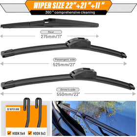 AUTOBOO blade mounted on Jeep Grand Cherokee front left improving driver visibility