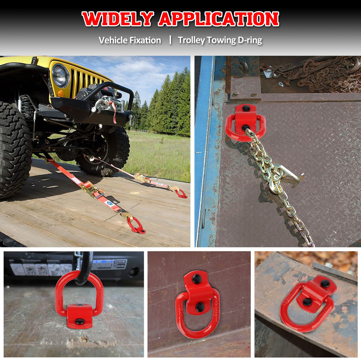 AUTOBOTS D ring in truck bed securing equipment illustrating reliable load control