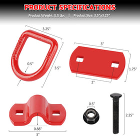 AUTOBOTS mounted D ring anchoring cargo on a trailer floor for secure transport