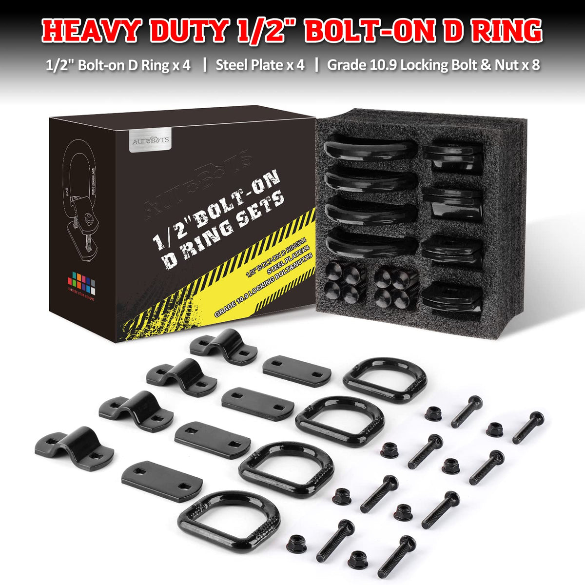 AUTOBOTS close-up of mounting plate and 6mm reinforcing plate highlighting durability