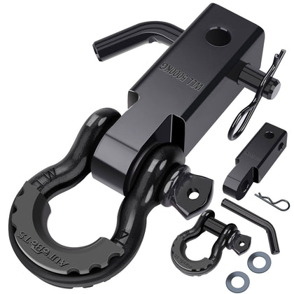 AUTOBOTS front view of shackle hitch showing solid build and secure fit