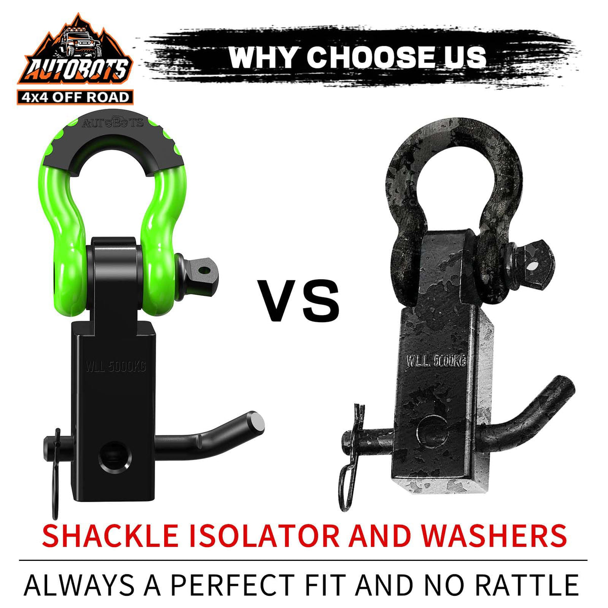 AUTOBOTS hitch in recovery use with strap attached demonstrating practical strength