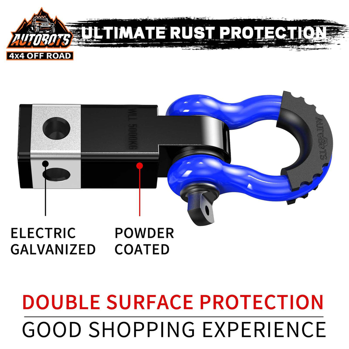 AUTOBOTS hitch mounted on truck demonstrating towing use and stable, secure connection benefit