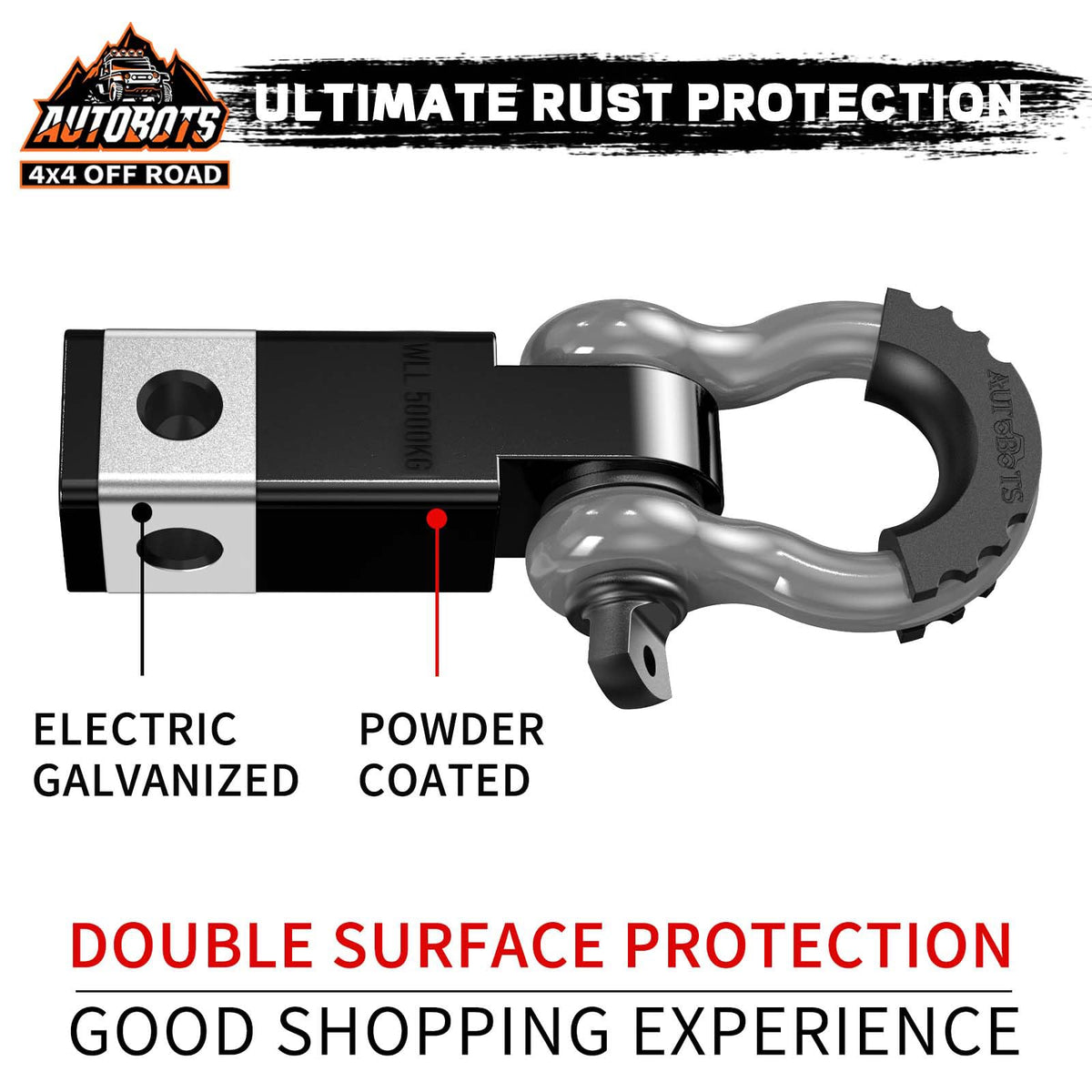 AUTOBOTS hitch receiver mounted on truck demonstrating secure towing capability