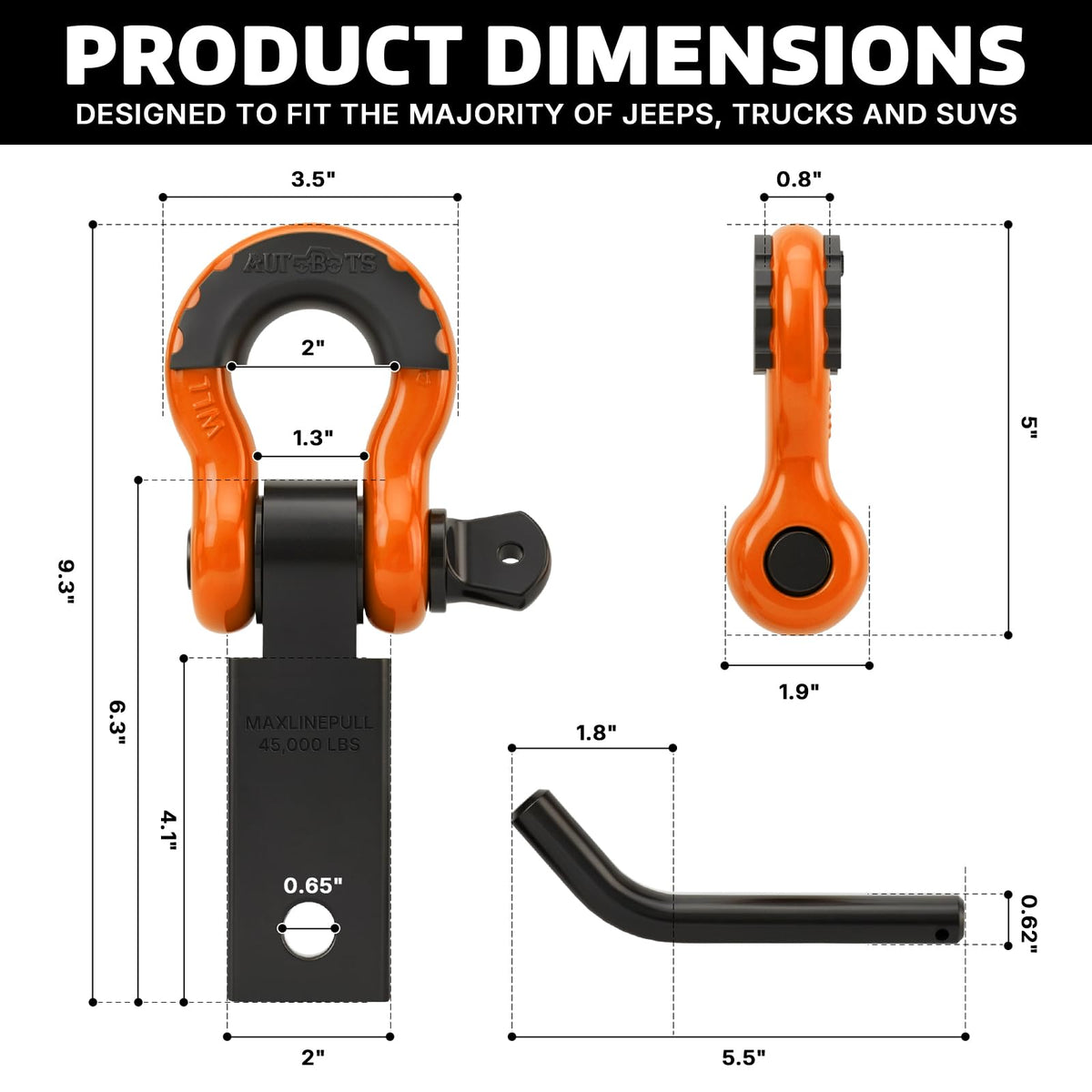 AUTOBOTS protective foam case and hardware kit keeping hitch safe and organized for transport
