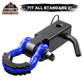 AUTOBOTS hitch beside ruler and hand illustrating compact scale and easy installation benefit
