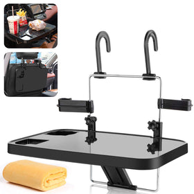 AutoChoice front view seat-back tray showing stable surface and quick setup benefit