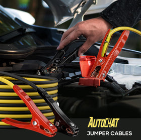 AutoChat carry bag open with cables inside, organized storage and portability benefit