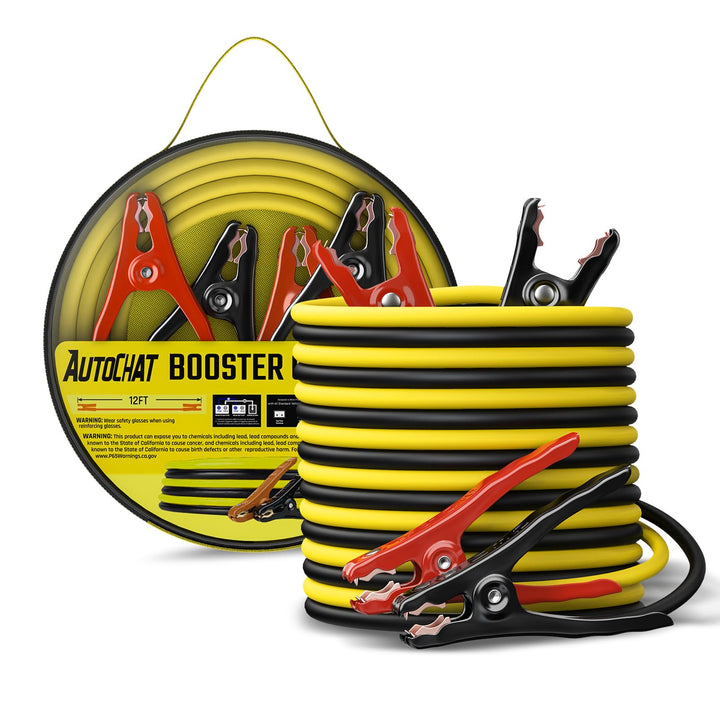 AutoChat front packaging showing compact carry bag and cables, ready storage benefit