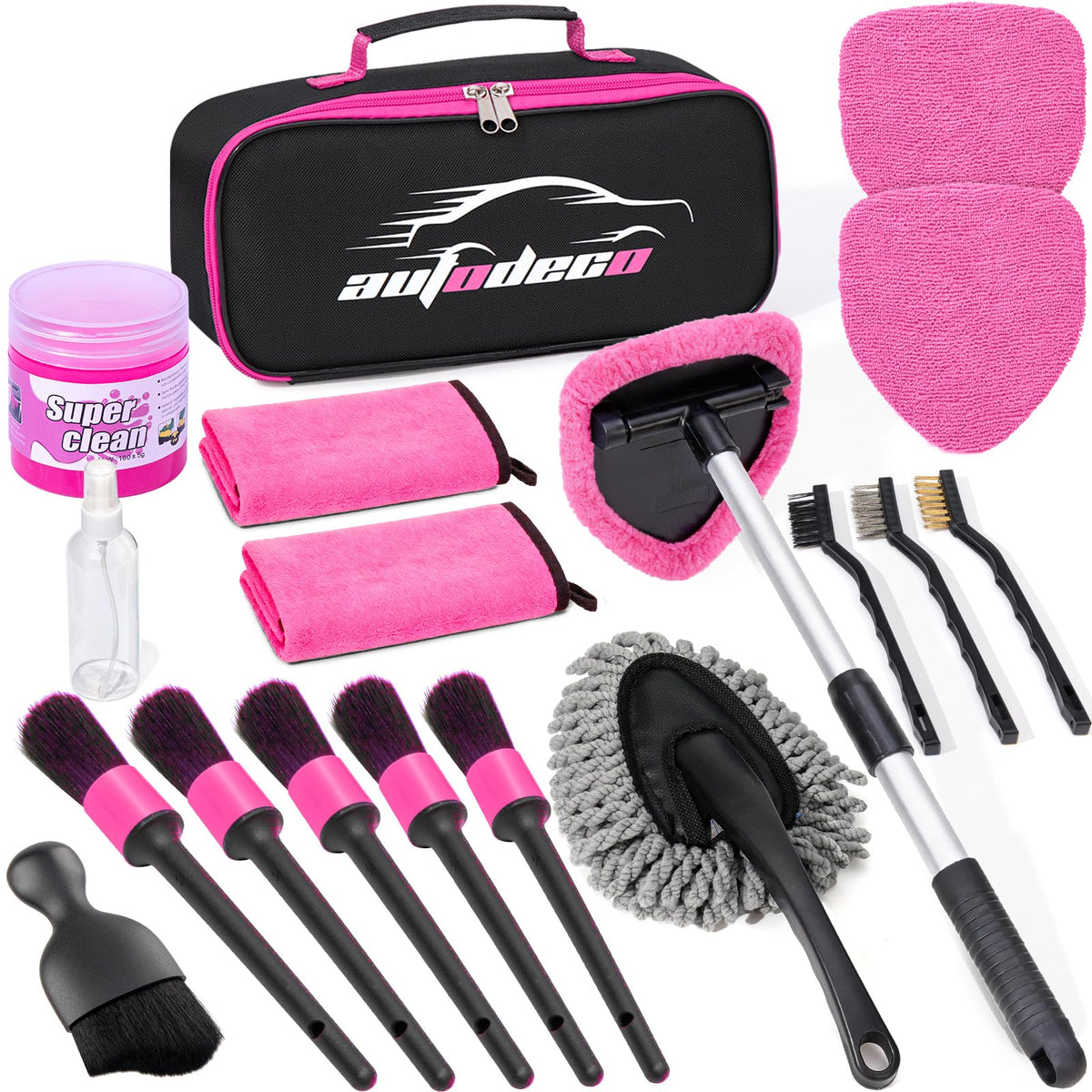 AUTODECO kit front view showing full contents and portability benefit
