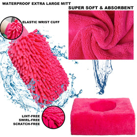 AUTODECO plush microfiber towels texture absorbing water and grime