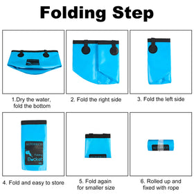 AUTODECO rolled bucket compact size for easy packing and lightweight carry