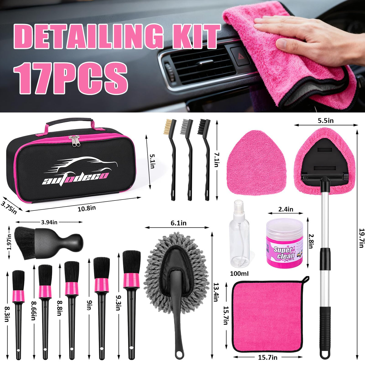 AUTODECO storage bag open showing organized travel-ready benefit
