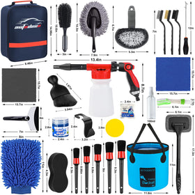 AUTODECO wax applicator pads and spray bottle for even product application