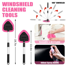 AUTODECO windshield tool head close-up highlighting corner reach benefit