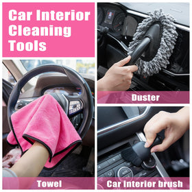 AUTODECO wire brushes on trim showing tough-grime removal benefit