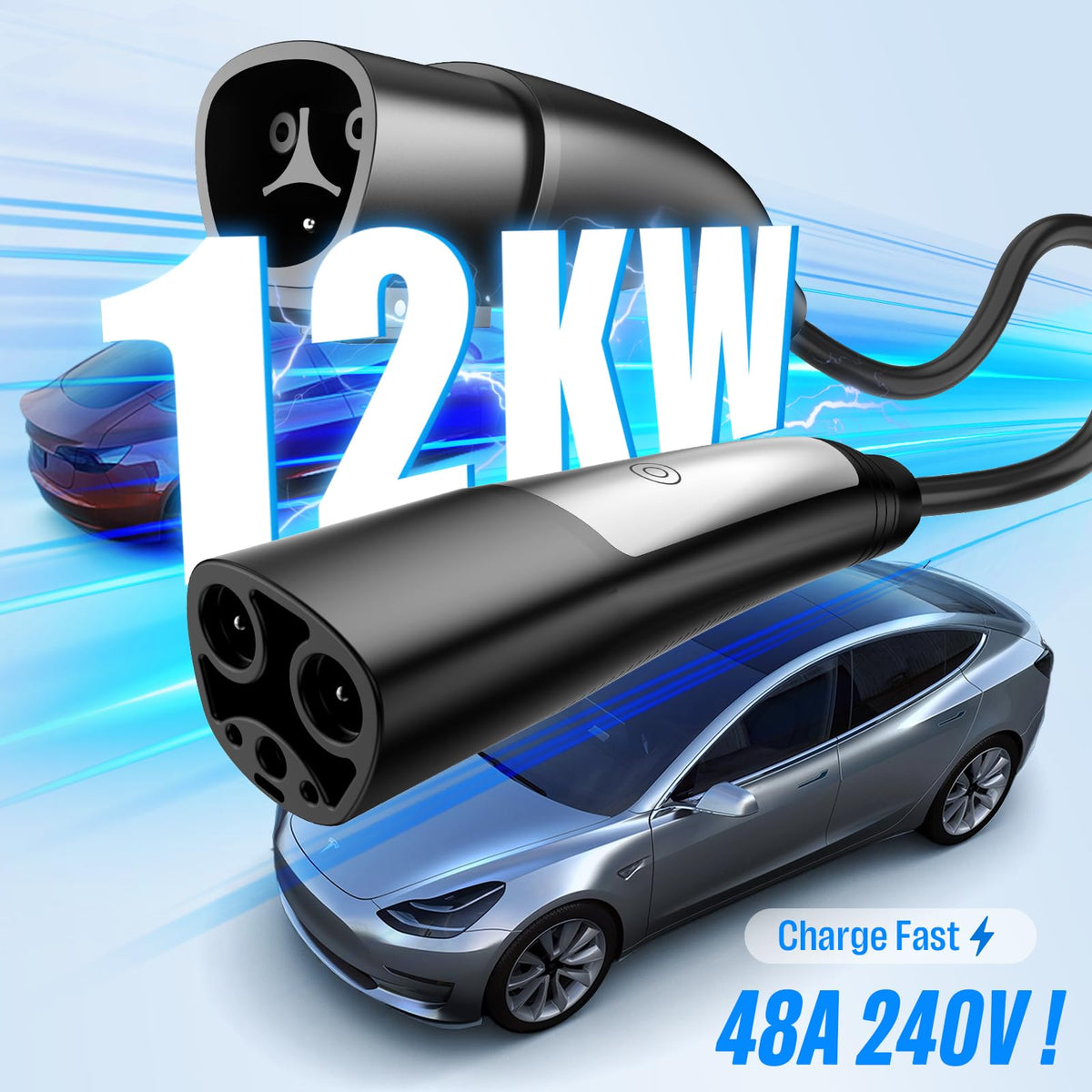 Autodecor 1Up next to a Tesla to show 21 ft length and real-world scale