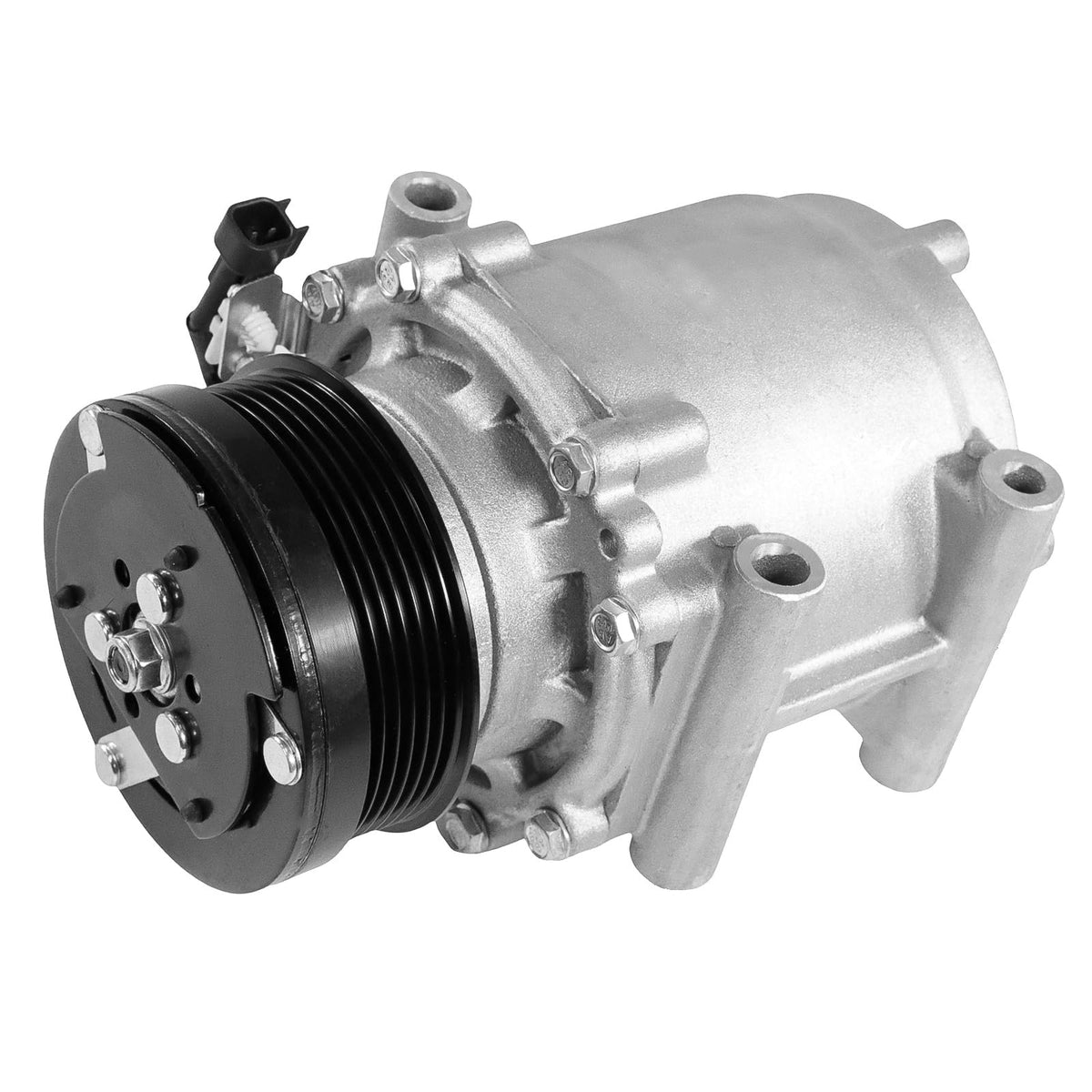Autodevil front view of AC compressor showing exact-fit design and reliable replacement