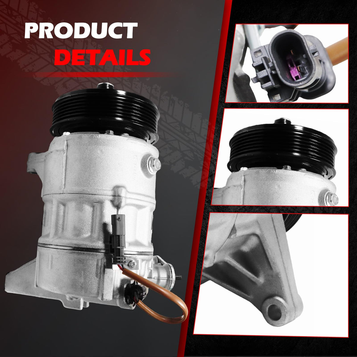 Autodevil compressor installed in engine bay demonstrating direct-fit replacement