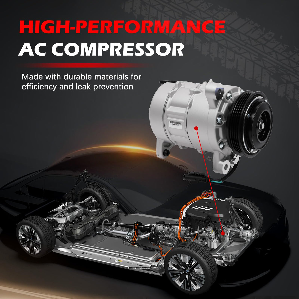 Autodevil compressor installed in engine bay restoring A/C cooling performance