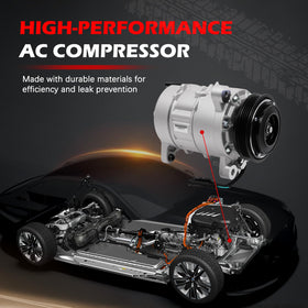 Autodevil compressor installed in engine bay restoring A/C cooling performance