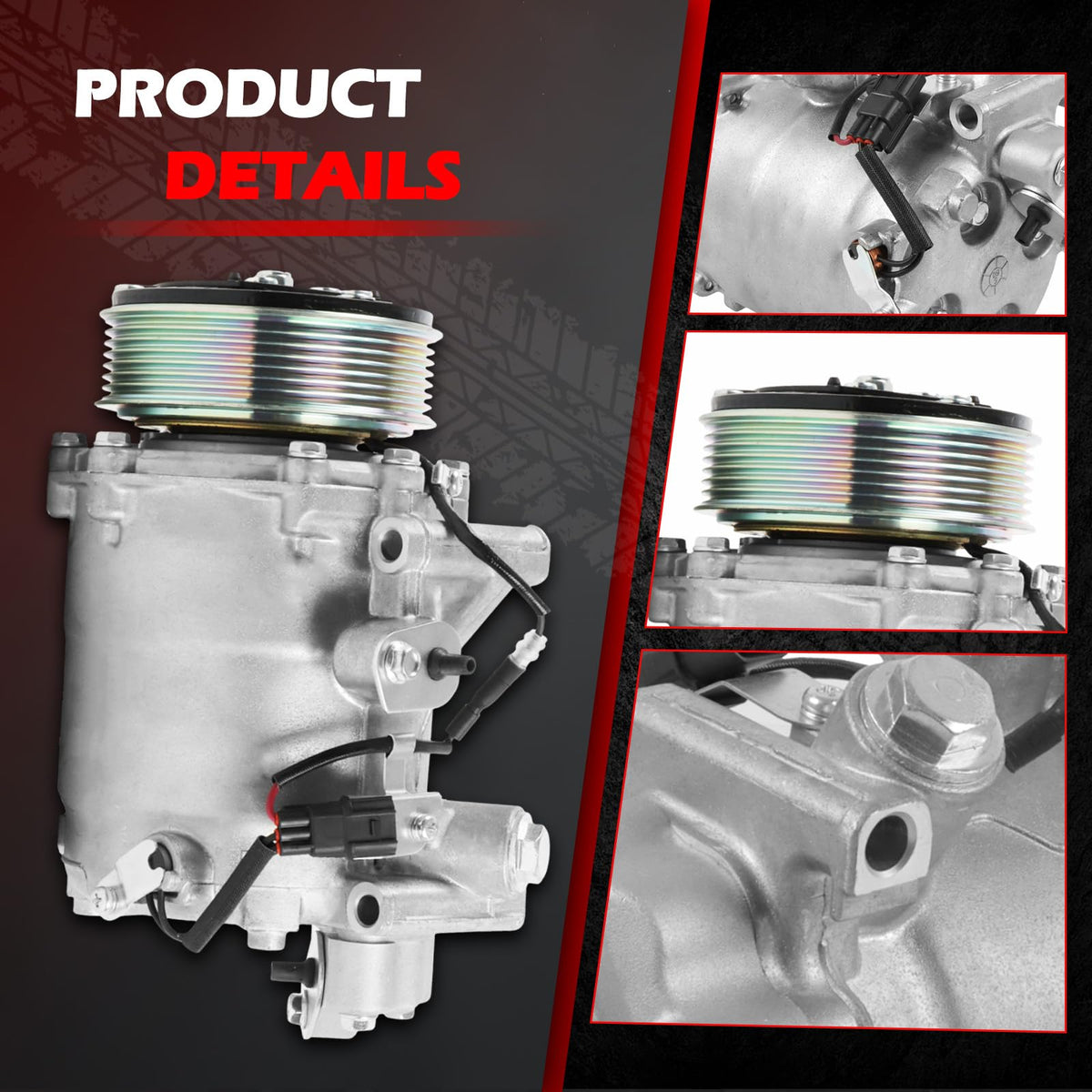 Autodevil compressor mounted in engine bay demonstrating direct replacement fit