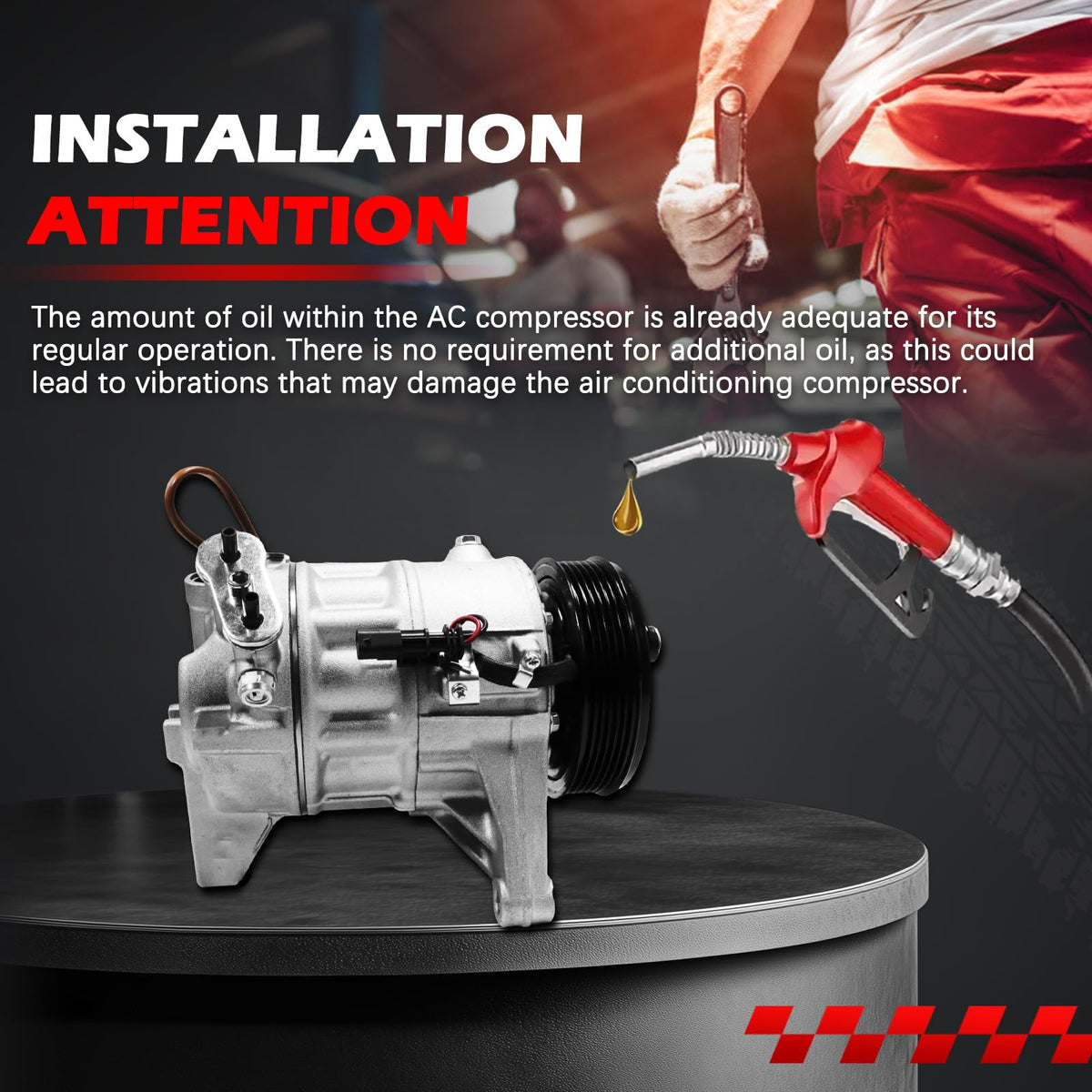 Autodevil branded packaging box protecting the compressor during shipping