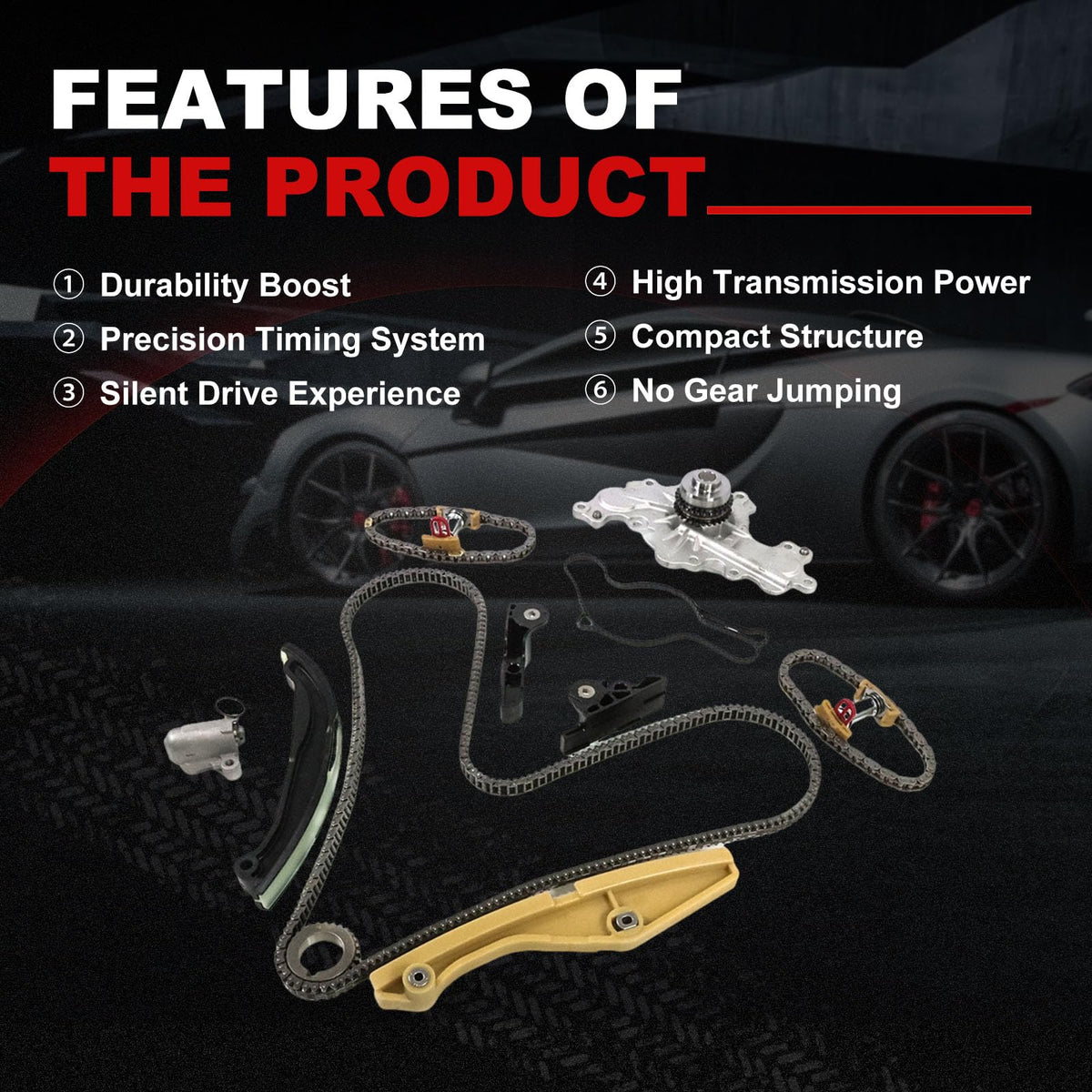 Autodevil tensioner and guides close-up showing robust materials for longer life