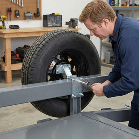 AUTODUNK mounted with spare tire illustrating secure fit and low drag placement
