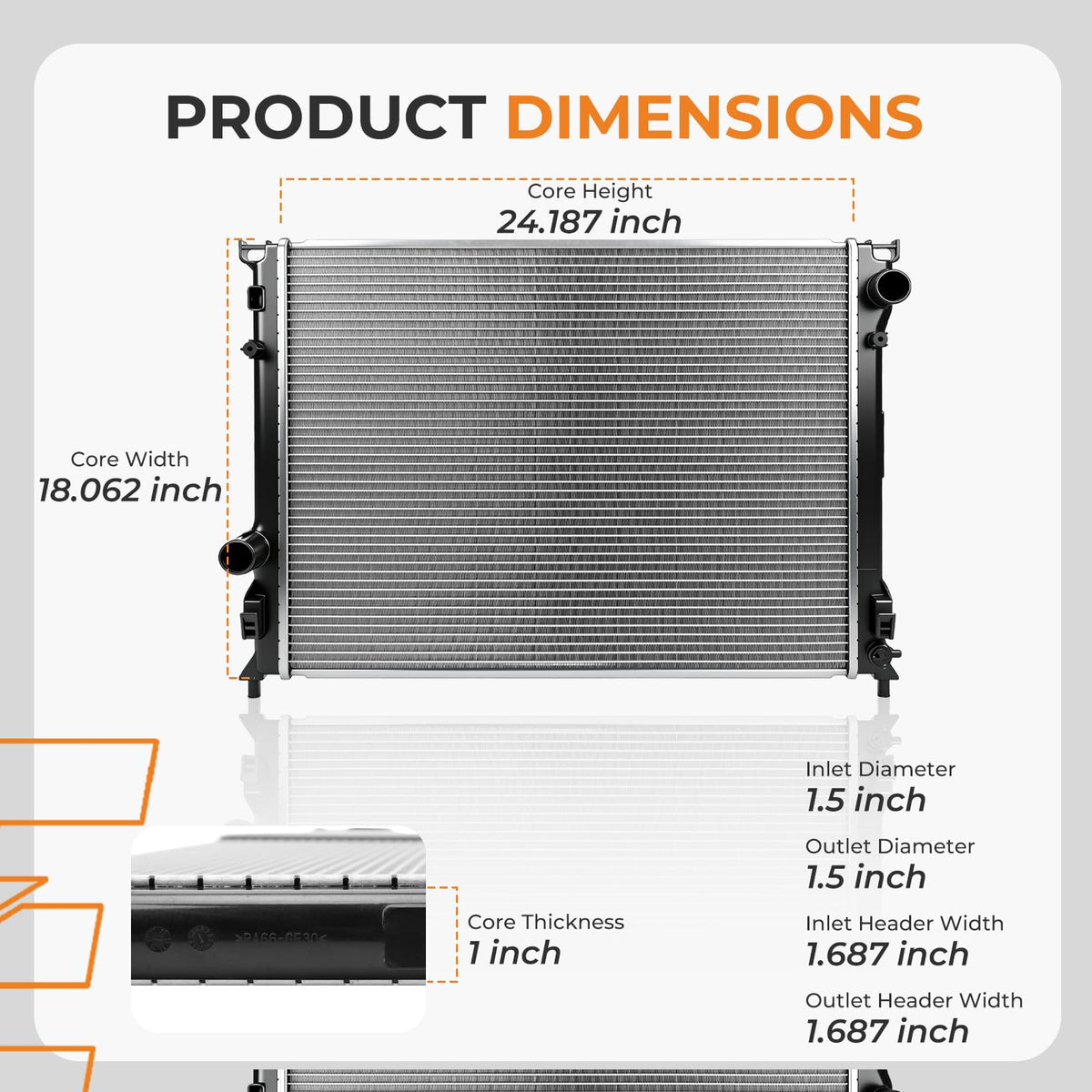autoexact close-up of multi-louvered fins and B-type tubes improving heat transfer