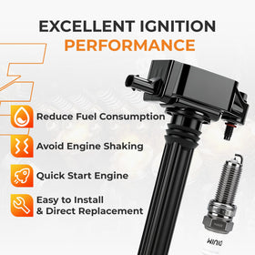 autoexact ignition coil close-up epoxy-potted construction for durable ignition performance