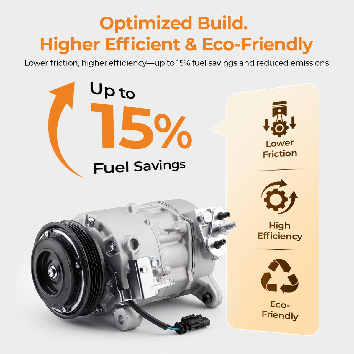 Autoexact compressor installed in engine bay demonstrating direct replacement benefit