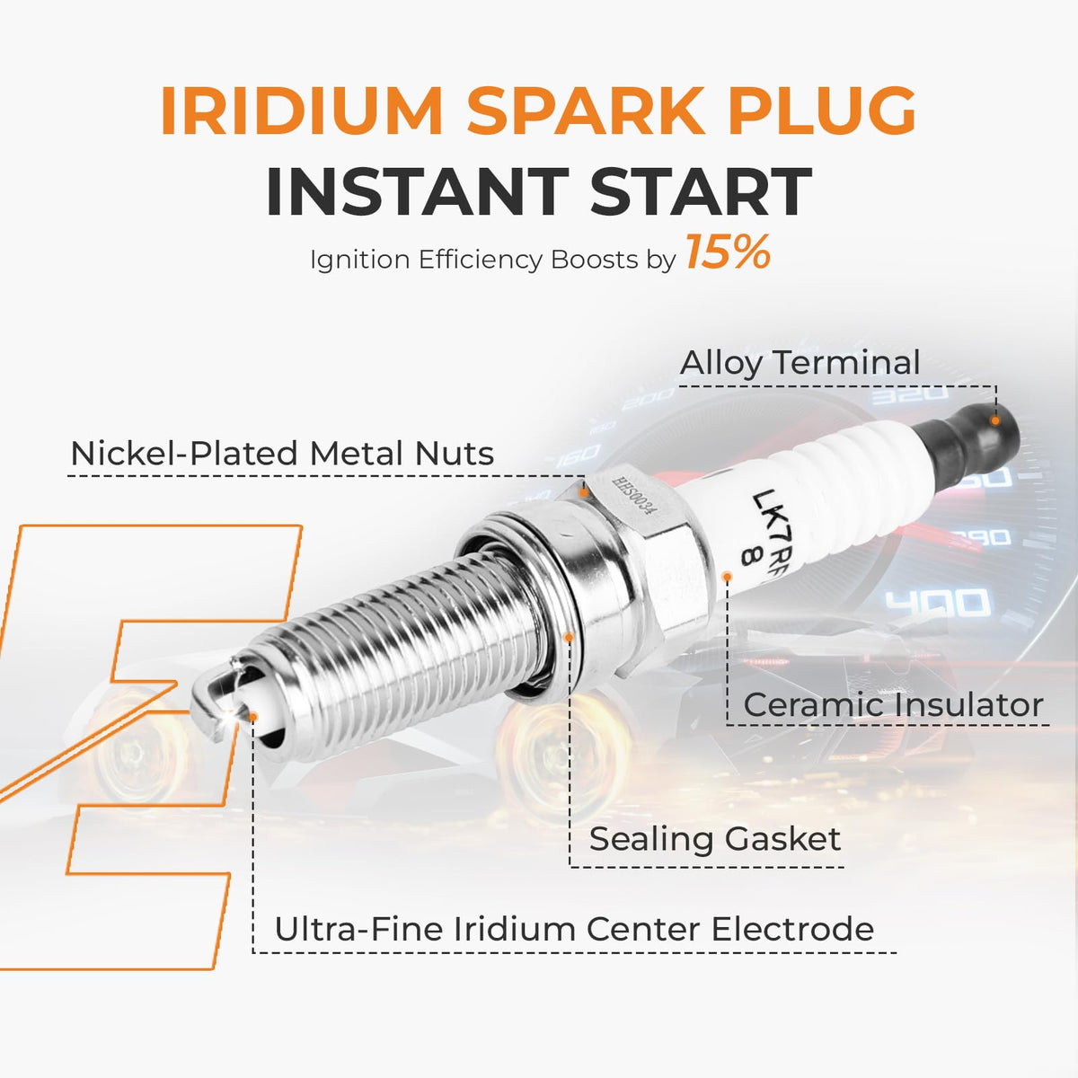 autoexact hand holding spark plug to show compact size and easy DIY fitment